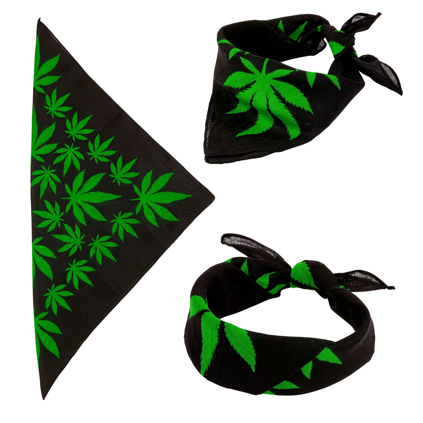 "BANDANA MARIHUANA" 55x55 cm - 100% Bauwolle – Vorderansicht