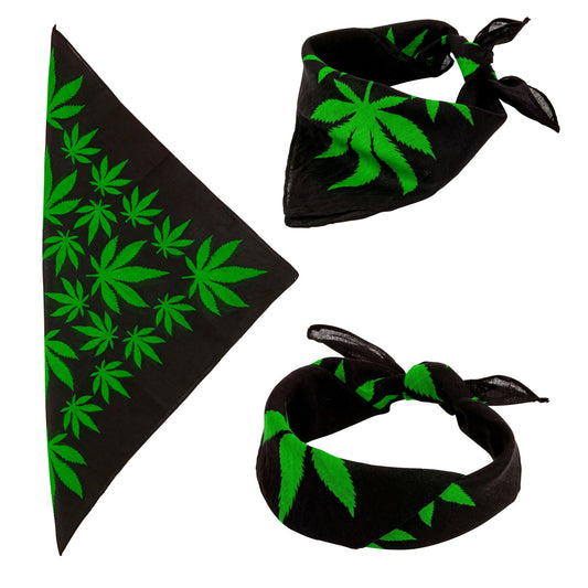 "BANDANA MARIHUANA" 55x55 cm - 100% Bauwolle – Vorderansicht