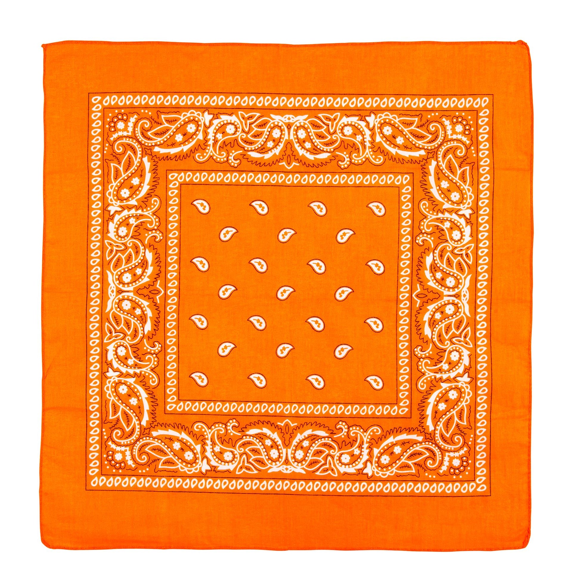 "BANDANA ORANGE" 55x55 cm - 100% Bauwolle – Detailansicht