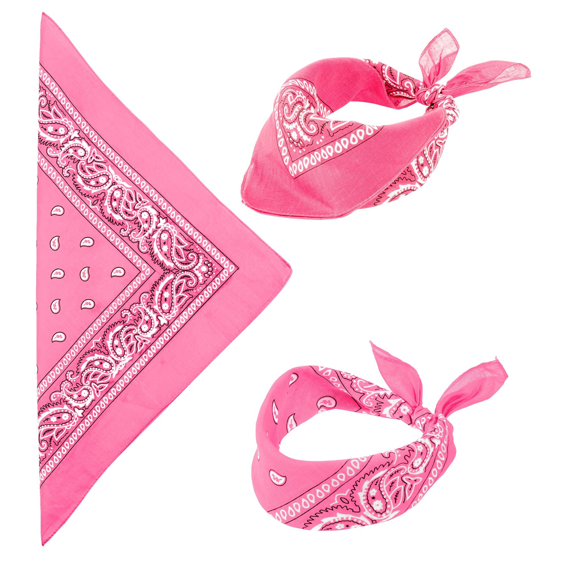 "BANDANA ROSA" 55x55 cm - 100% Bauwolle – Vorderansicht