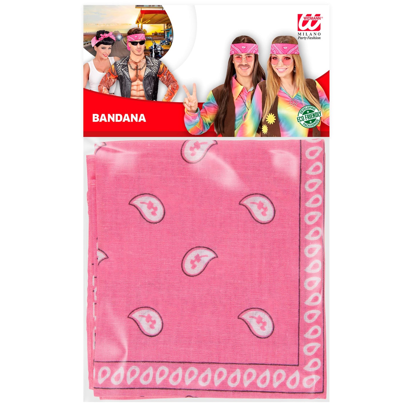"BANDANA ROSA" 55x55 cm - 100% Bauwolle – Ansicht 3