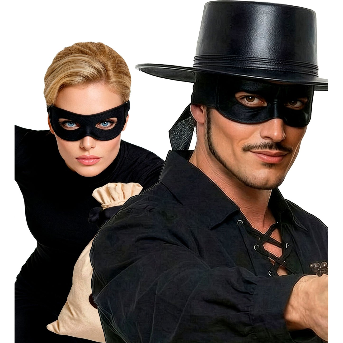 "BANDITEN AUGENMASKE" schwarz – Ansicht 3