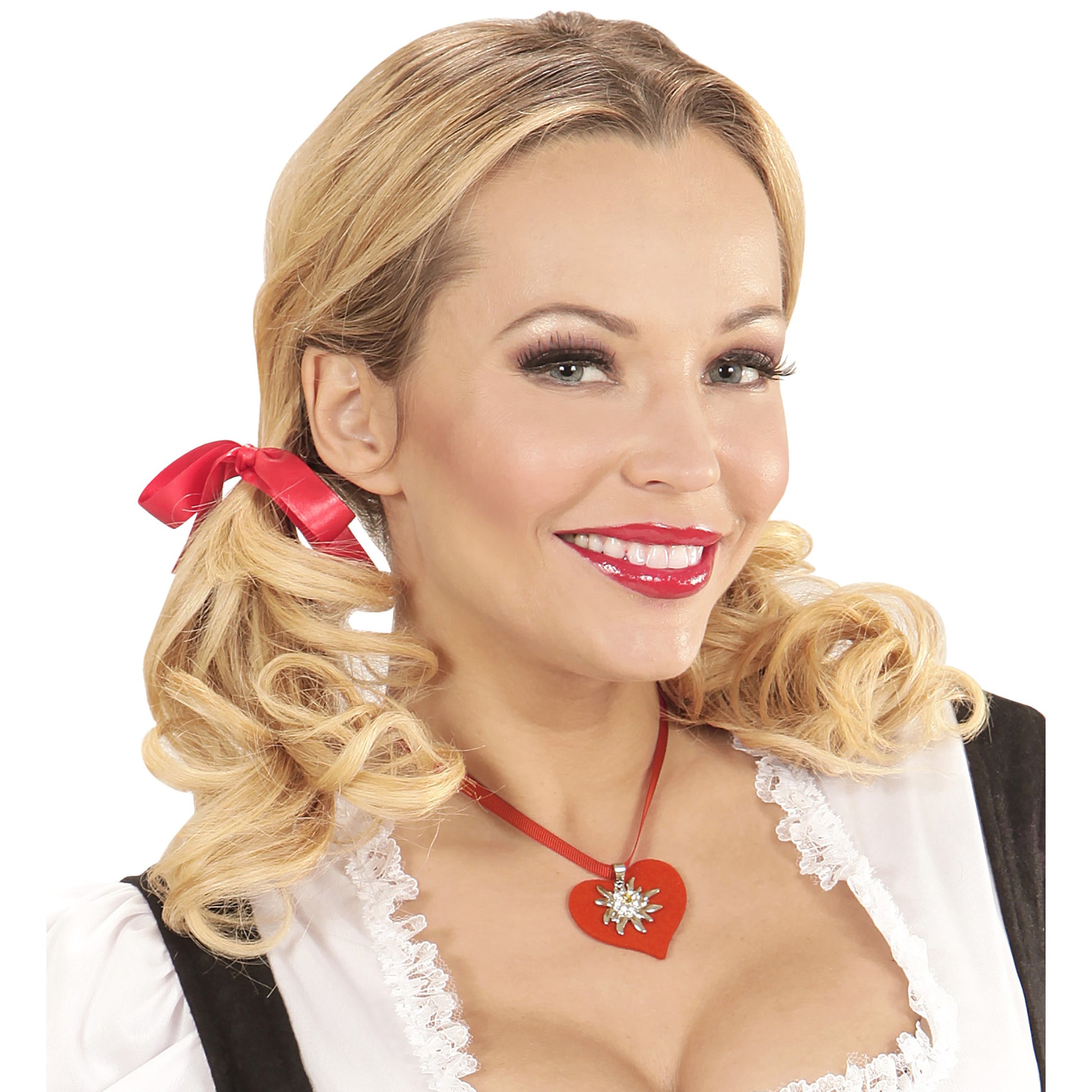 "BANDKETTE MIT ROTEM HERZ UND STRASS EDELWEISS" – Ansicht 4