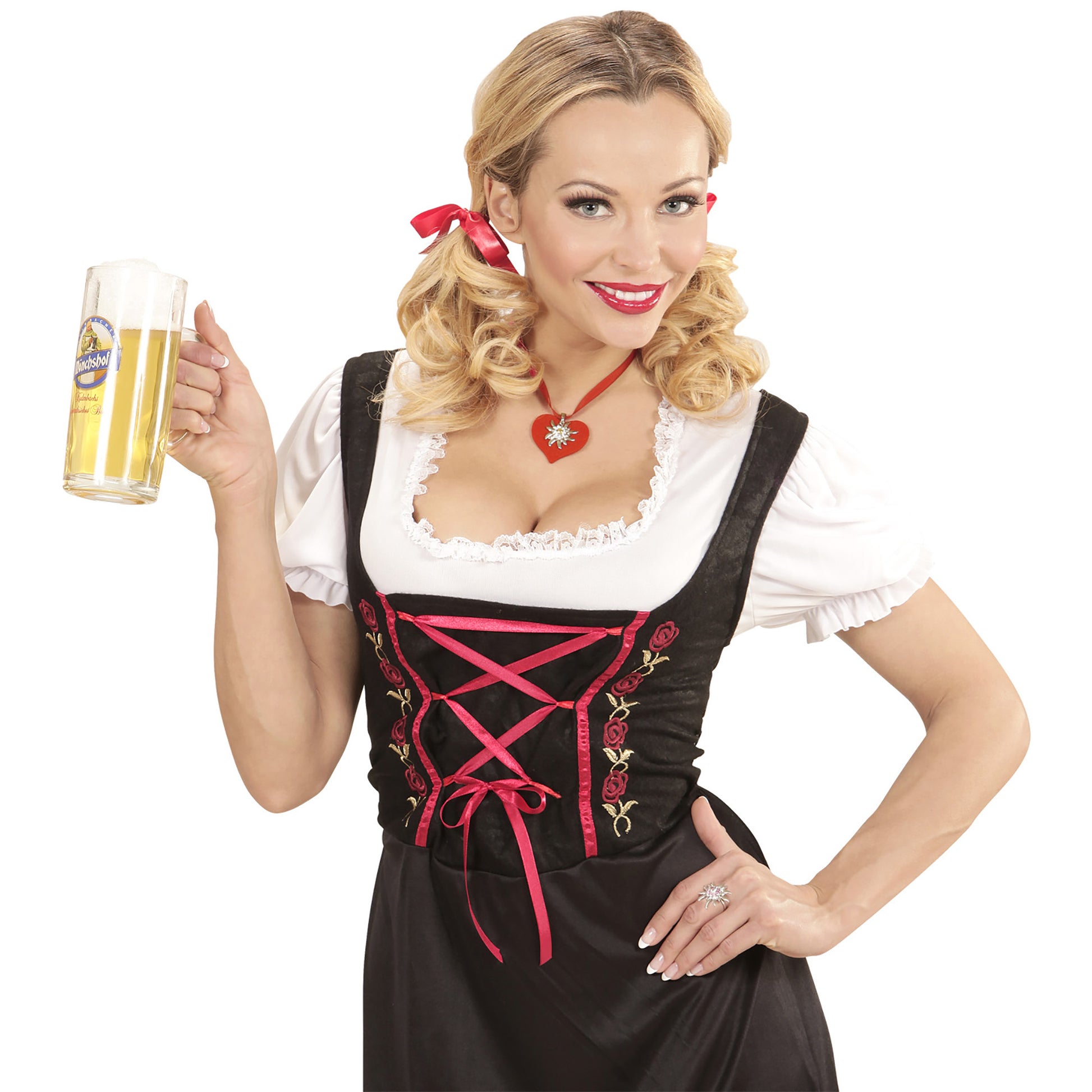 "BANDKETTE MIT ROTEM HERZ UND STRASS EDELWEISS" – Ansicht 5
