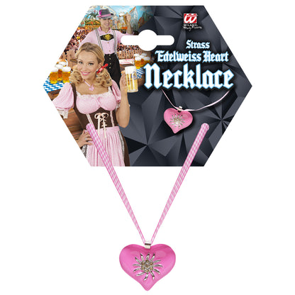 "BANDKETTE ROSA-WEISS KARIERT MIT STRASSHERZ EDELWEISS" – Ansicht 3