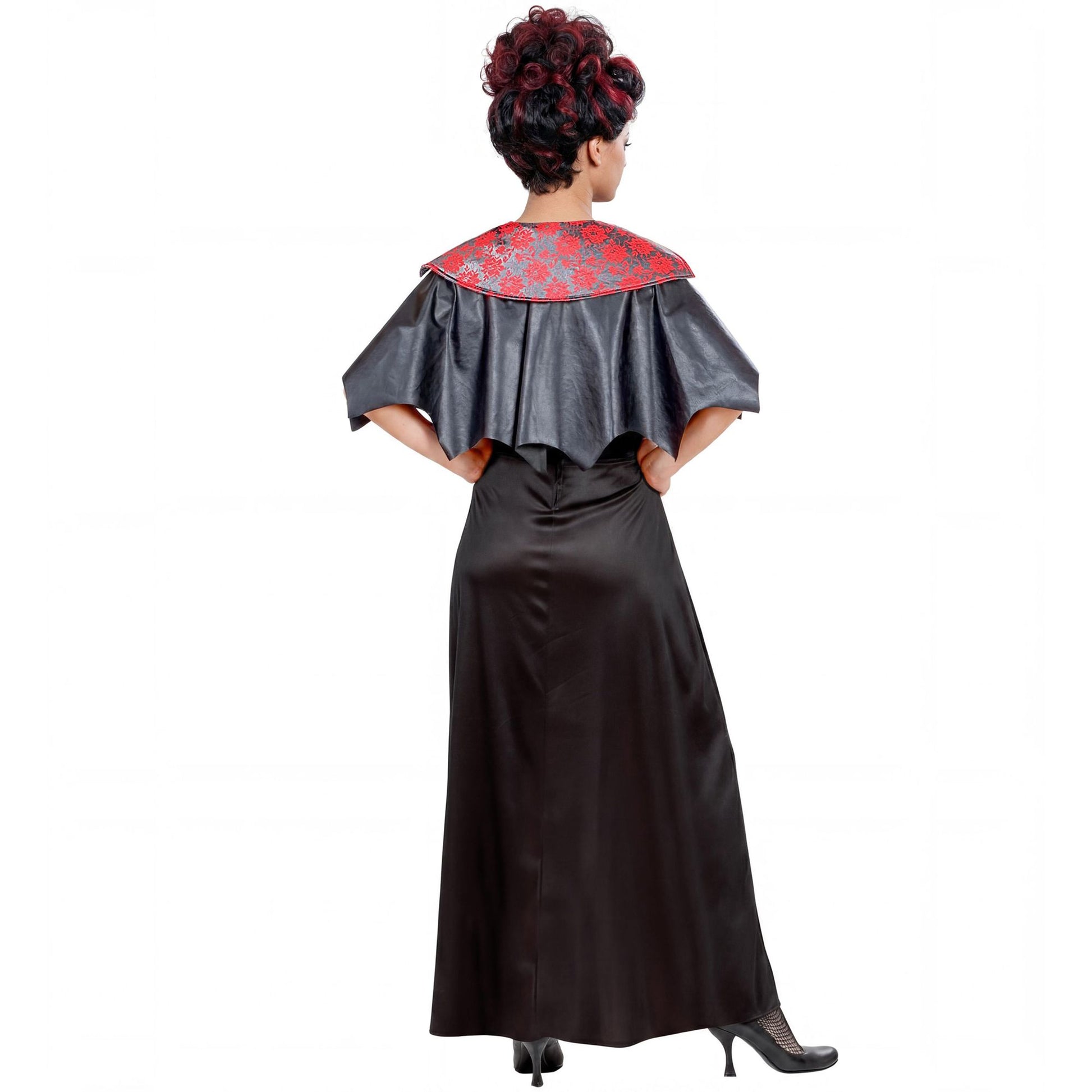 "BAROCKE VAMPIRDAME" (Kleid, Mäntelchen mit Kragen) – Detailansicht
