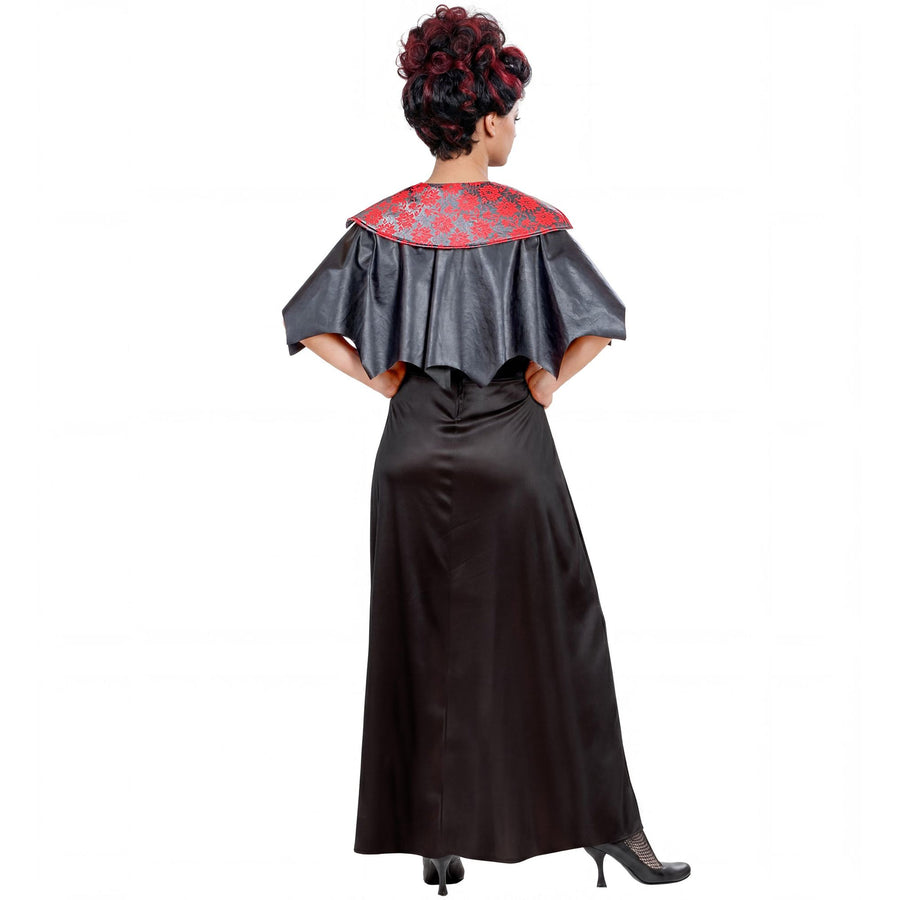 "BAROCKE VAMPIRDAME" (Kleid, Mäntelchen mit Kragen) – Detailansicht