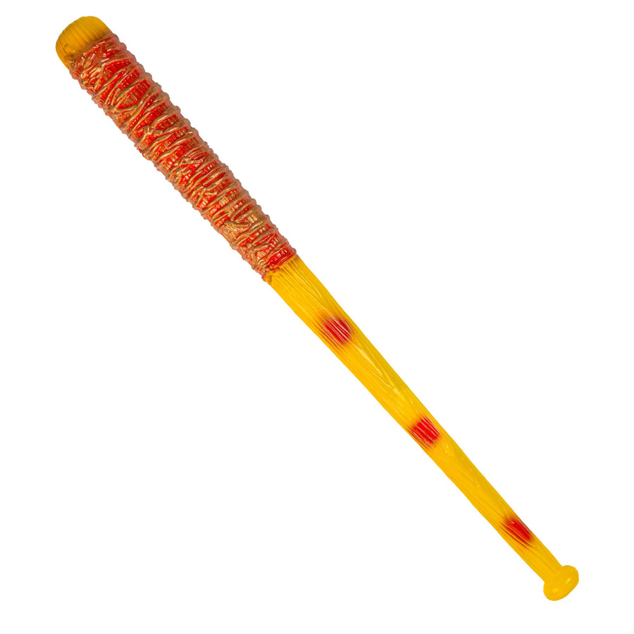 Widmann Killer Clown Baseballschläger 80 cm Gelb-Rot mit Plastik-Stacheldraht – Produktansicht
