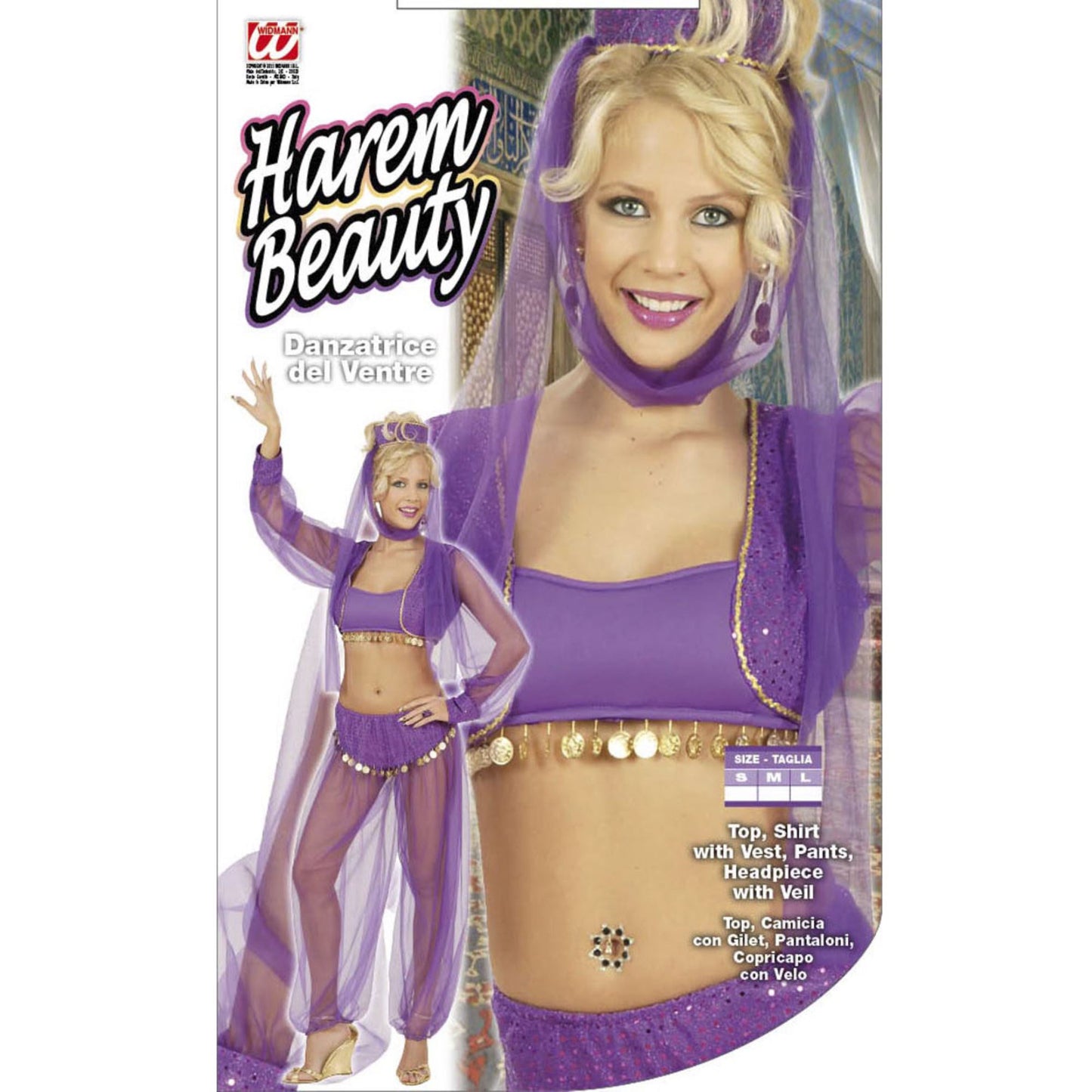 "BAUCHTÄNZERIN" (Top, Bluse mit Weste, Hose, Kopfbedeckung mit Schleier) – Ansicht 3