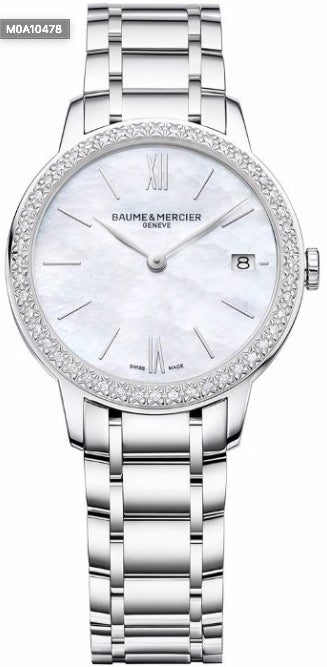 BAUME&MERCIER CLASSIMA W-Diamond MOA10478 Date - Armbanduhr 31 mm