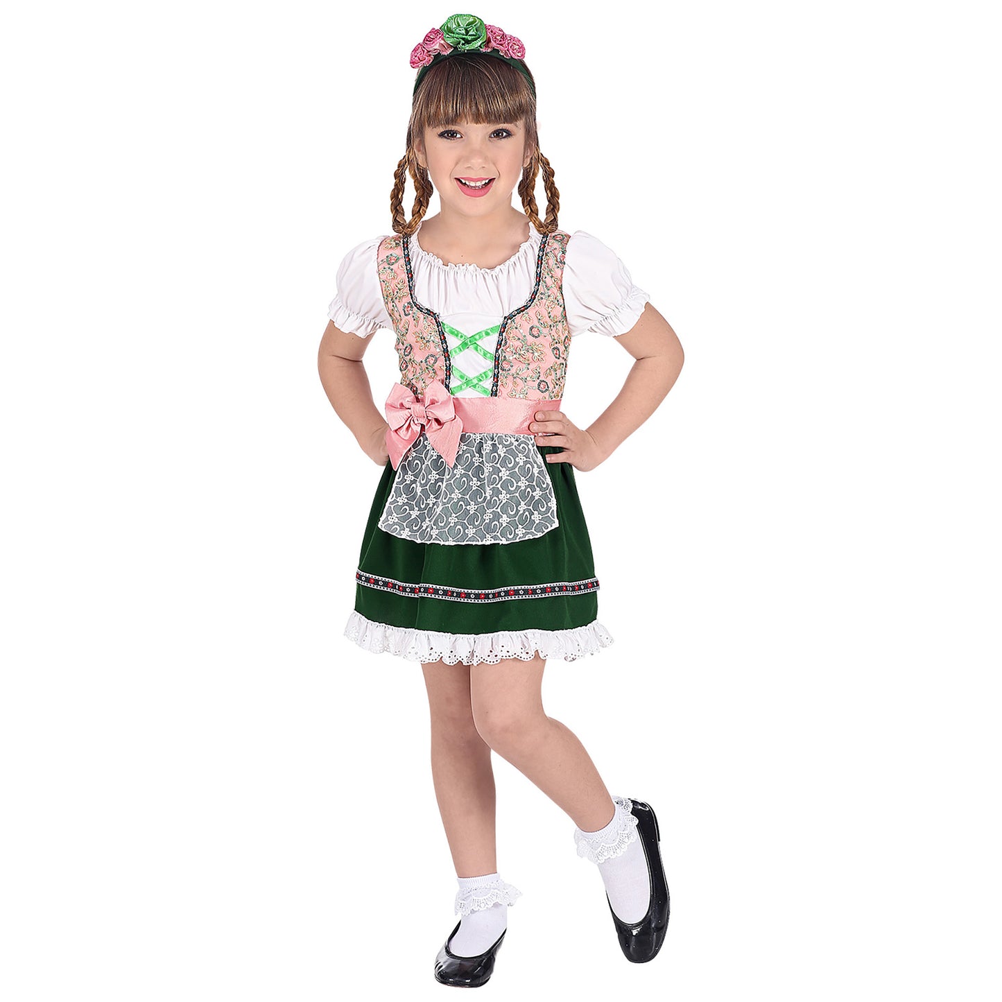 "BAYERIN" (Dirndl, Haarreif) – Detailansicht
