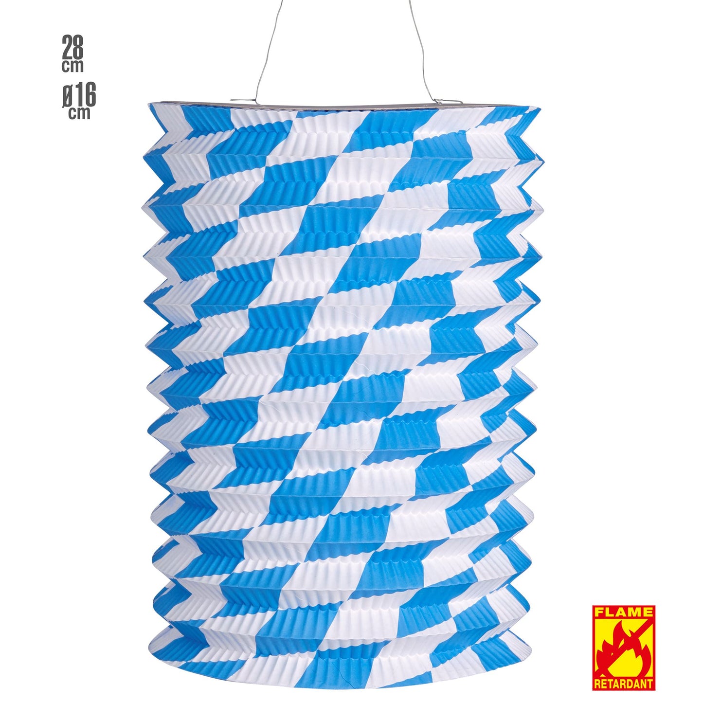 "BAYRISCHE LATERNE" Ø 16 cm - 28 cm - schwer entflammbar – Vorderansicht