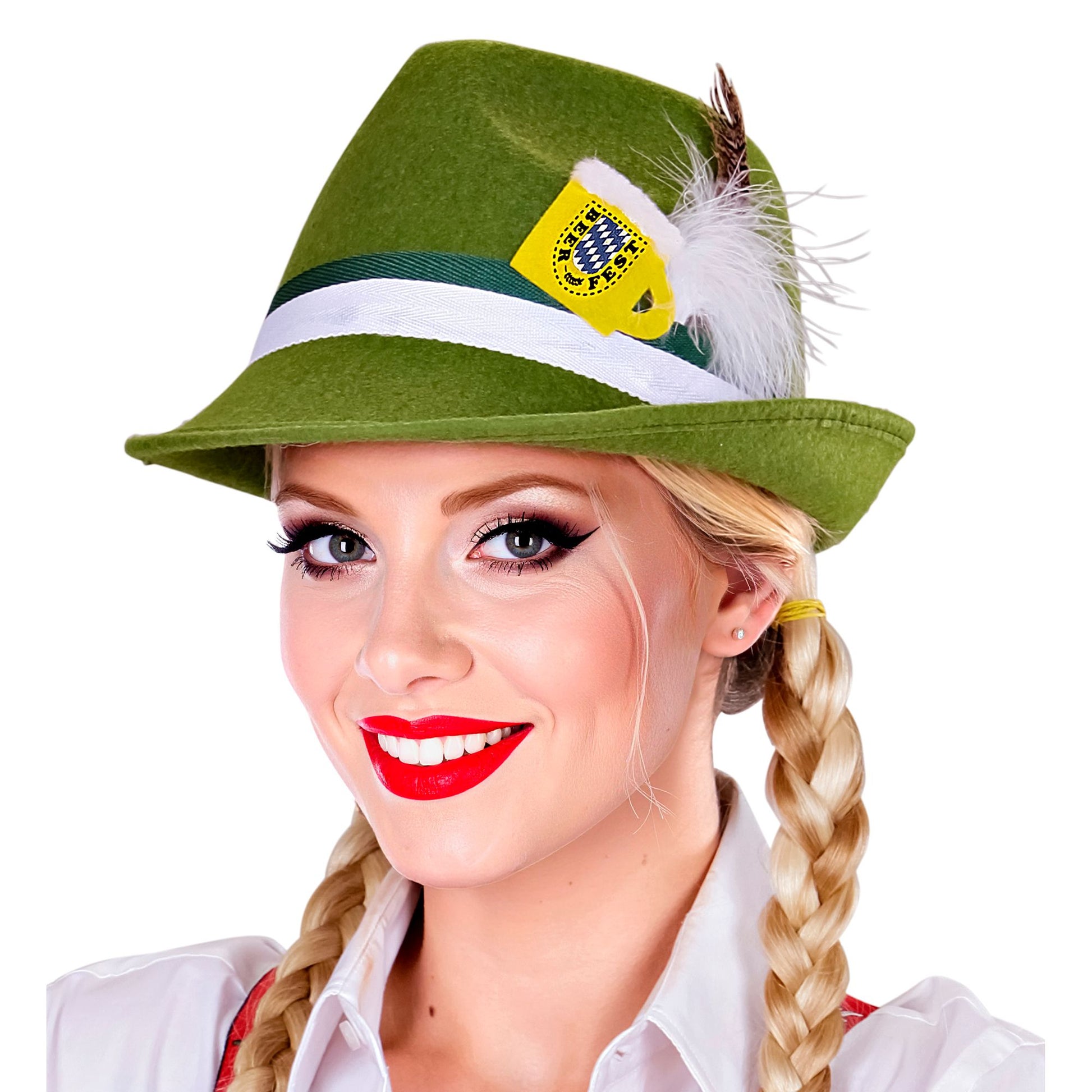 "BAYRISCHER FEDORA MIT FEDER UND BIERKRUG" aus Filz – Ansicht 3