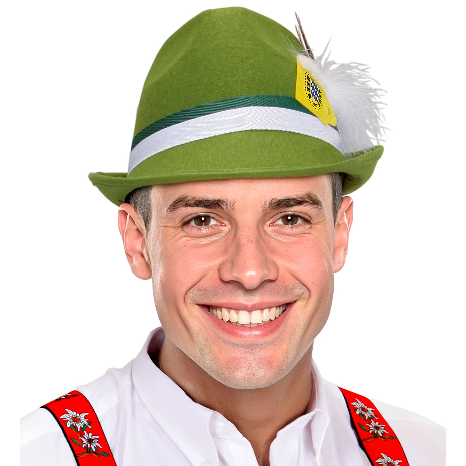 "BAYRISCHER FEDORA MIT FEDER UND BIERKRUG" aus Filz – Ansicht 4