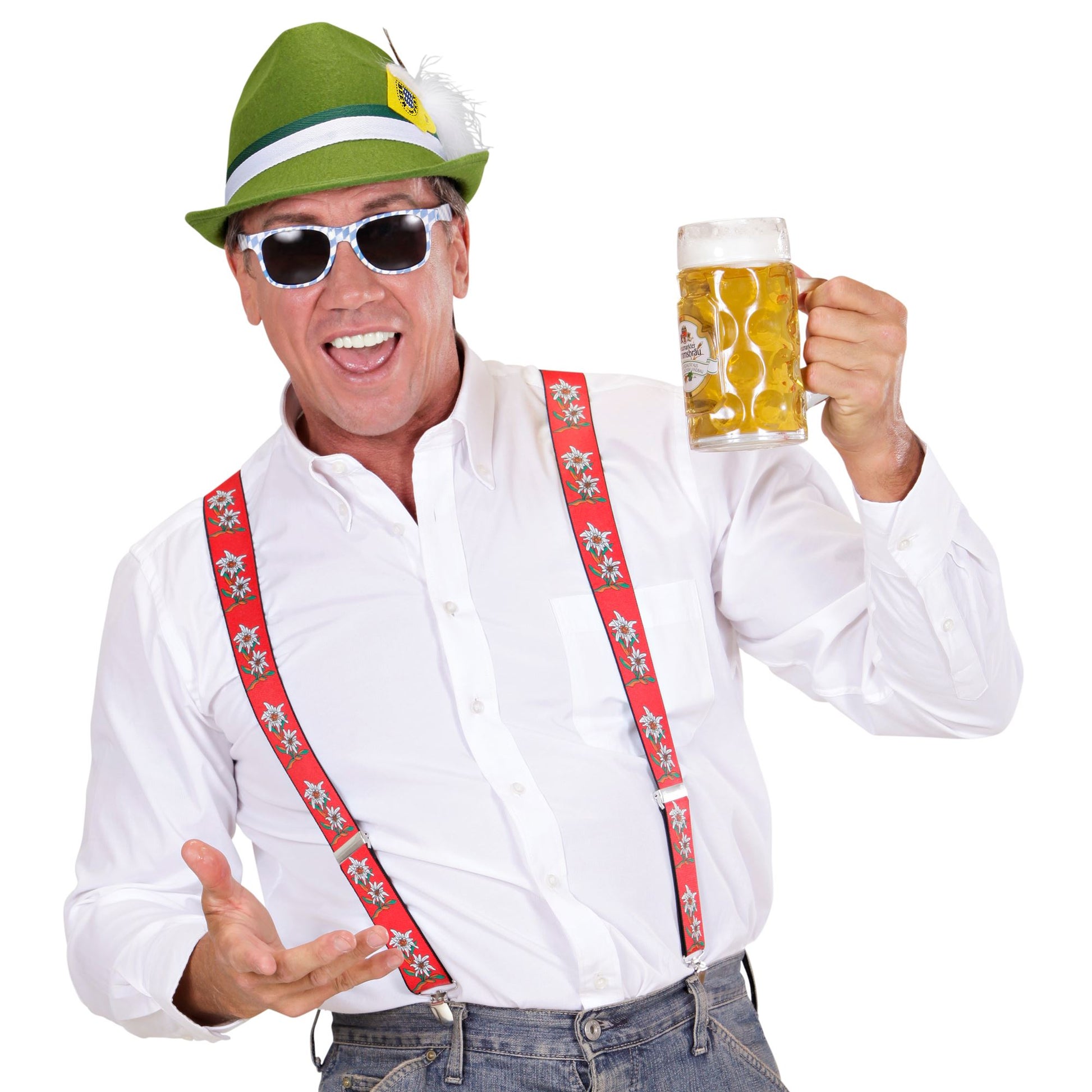 "BAYRISCHER FEDORA MIT FEDER UND BIERKRUG" aus Filz – Ansicht 5