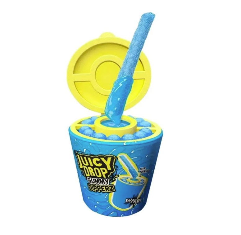 Bazooka Juicy Drop Gummy Dipperz Himbeer Kaubonbon 96g – Produktansicht