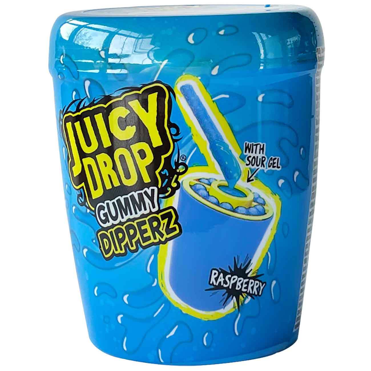 Bazooka Juicy Drop Gummy Dipperz Himbeer Kaubonbon 96g – Seitenansicht