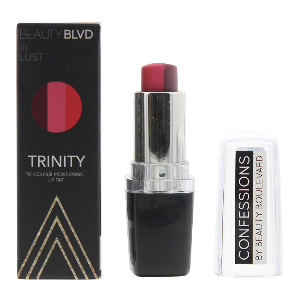 Beauty Blvd, Trinity Tri Colour, Feuchtigkeitsspendend, Creme-Lippenstift, 01, Lust, 8 g