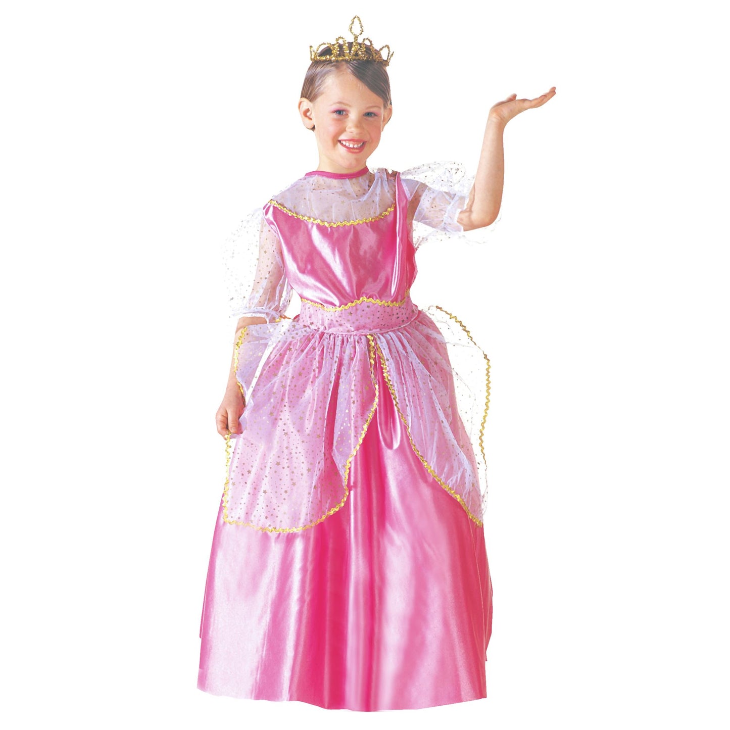 "BEAUTY QUEEN" (Kleid, Gürtel, Krone) – Vorderansicht