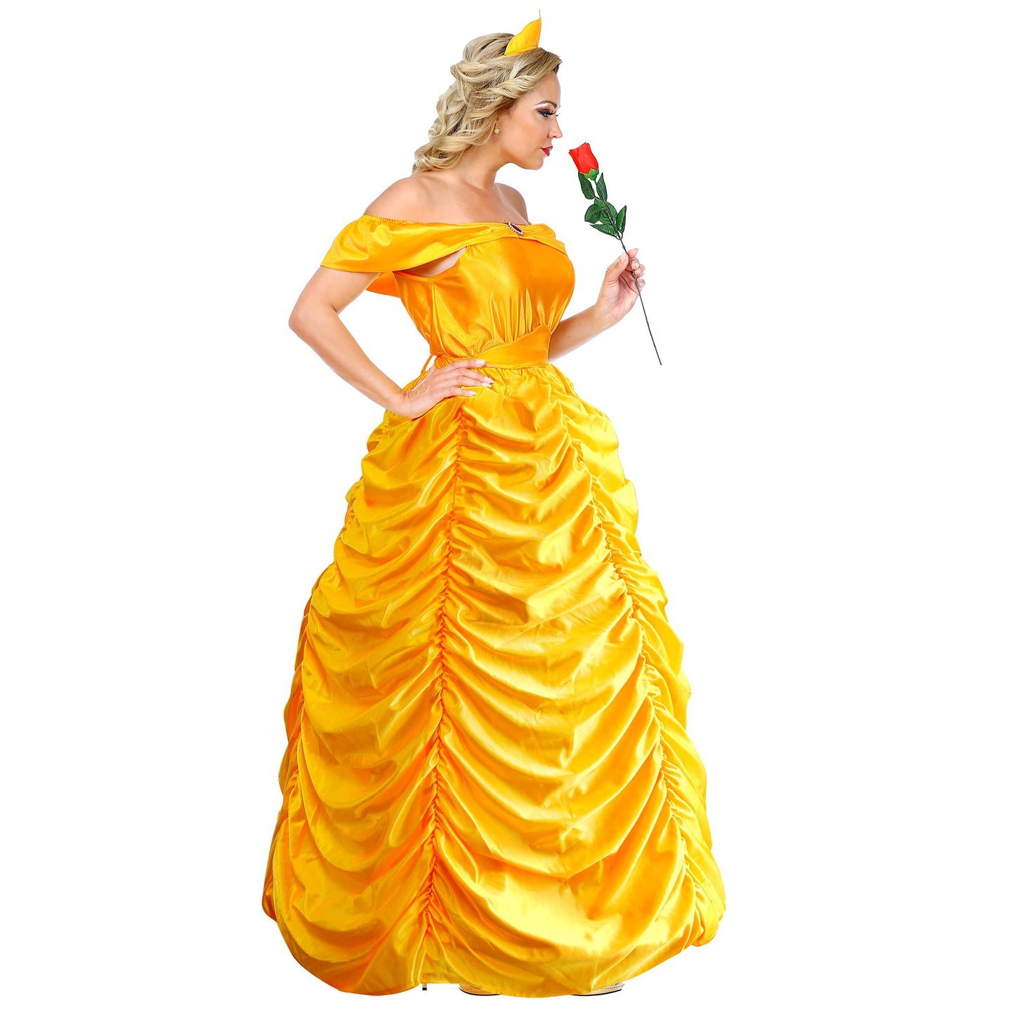 "BEAUTY QUEEN" (Kleid mit Petticoat, Gürtel, Kopfbedeckung) – Detailansicht