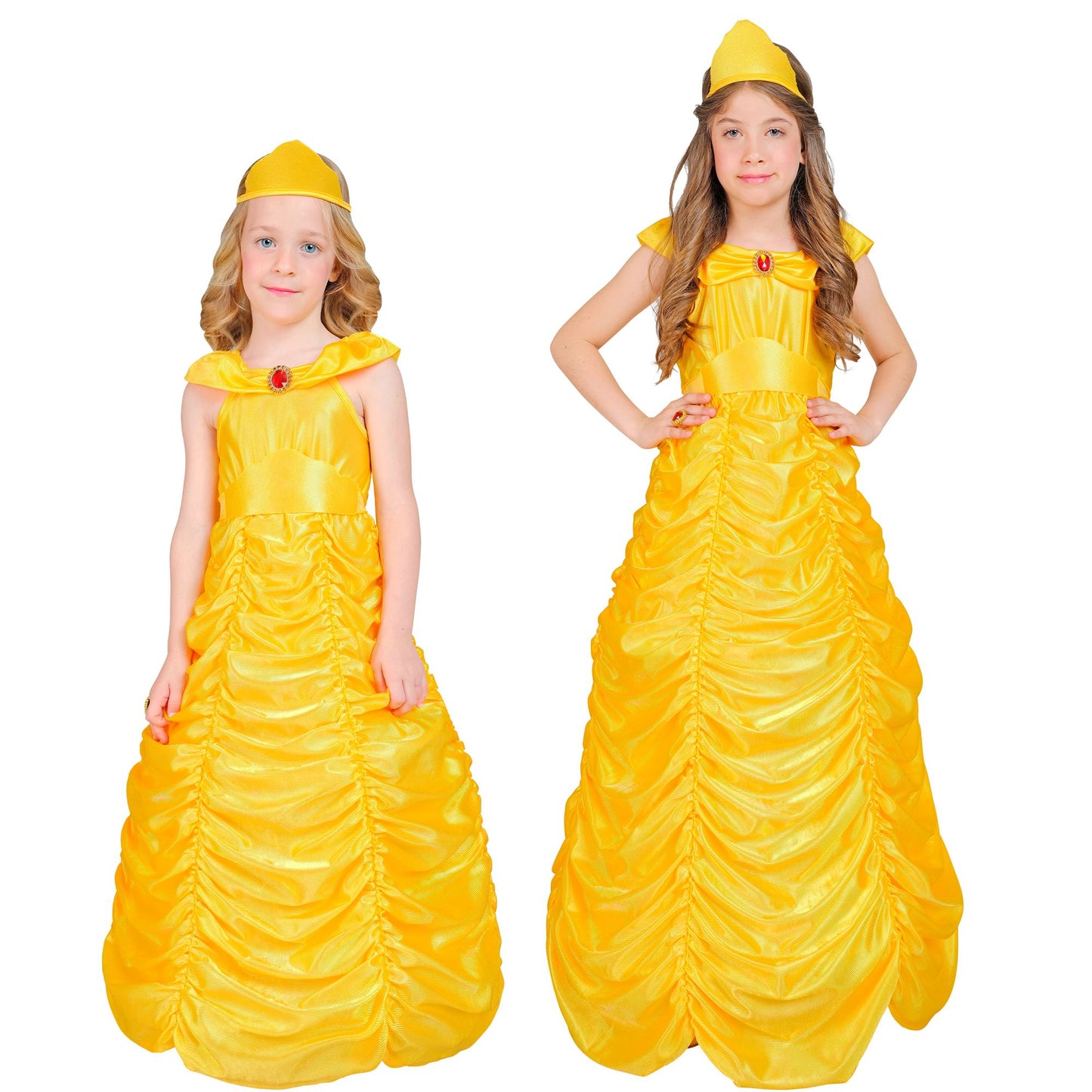 "BEAUTY QUEEN" (Kleid mit Petticoat, Gürtel, Kopfbedeckung) – Vorderansicht