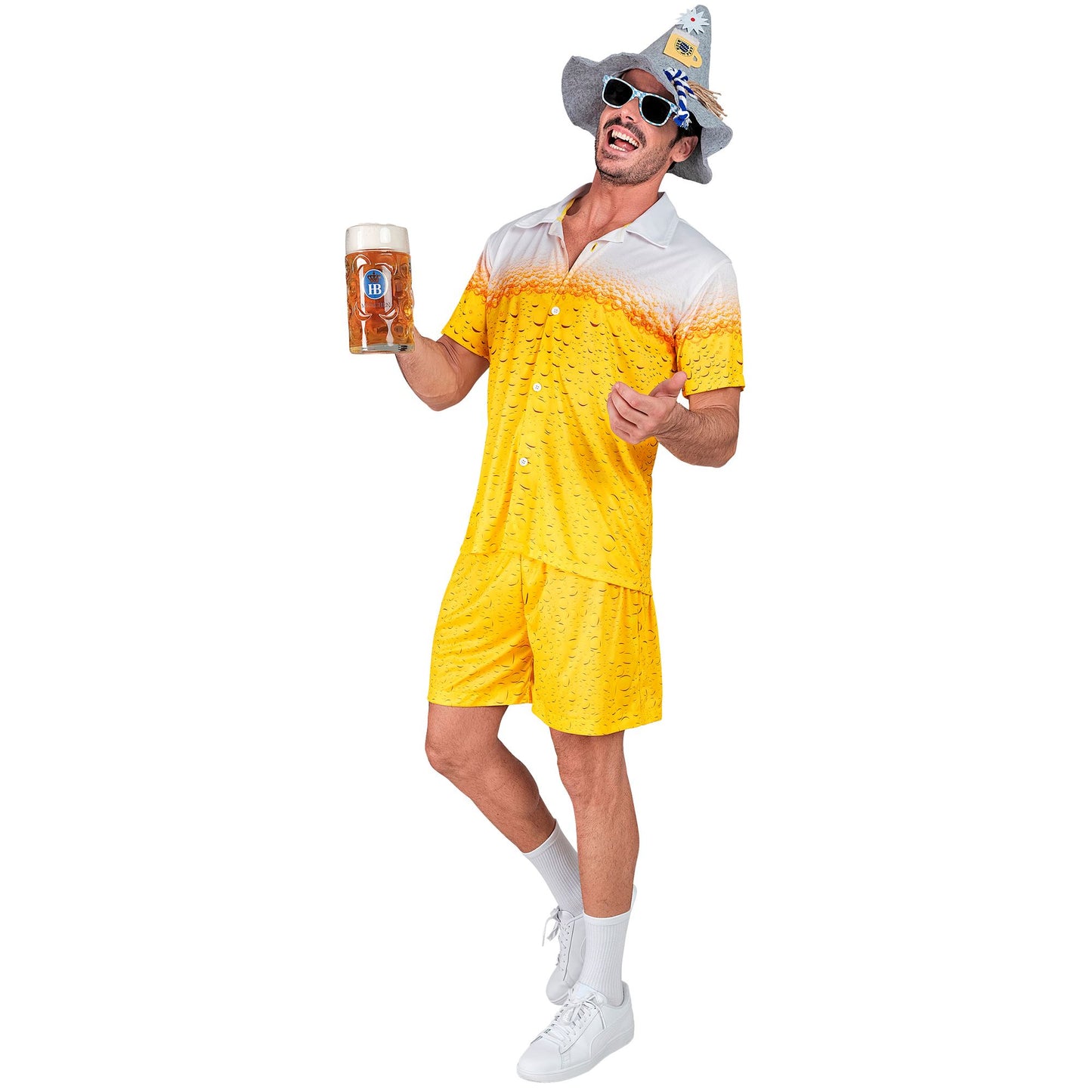 "BEER PARTY FASHION" (Hemd, Shorts) – Vorderansicht