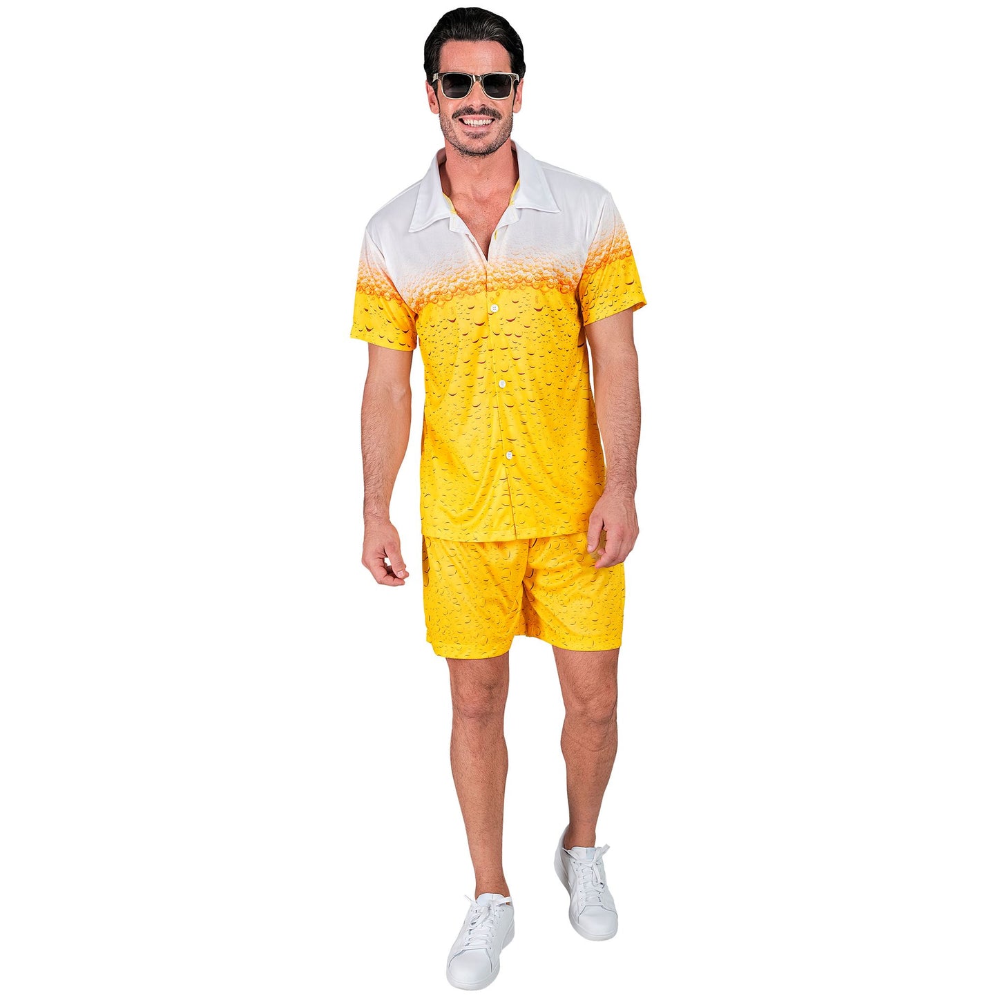 "BEER PARTY FASHION" (Hemd, Shorts) – Detailansicht