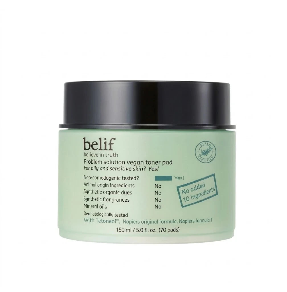 BELIF PROBLEM SOLUTION VEGAN TONER PAD 15 ML