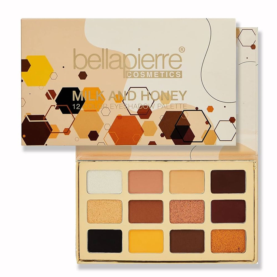 Bellapierre Cosmetics Milk & Honey Lidschattenpalette mit 12 Farben, 25 g