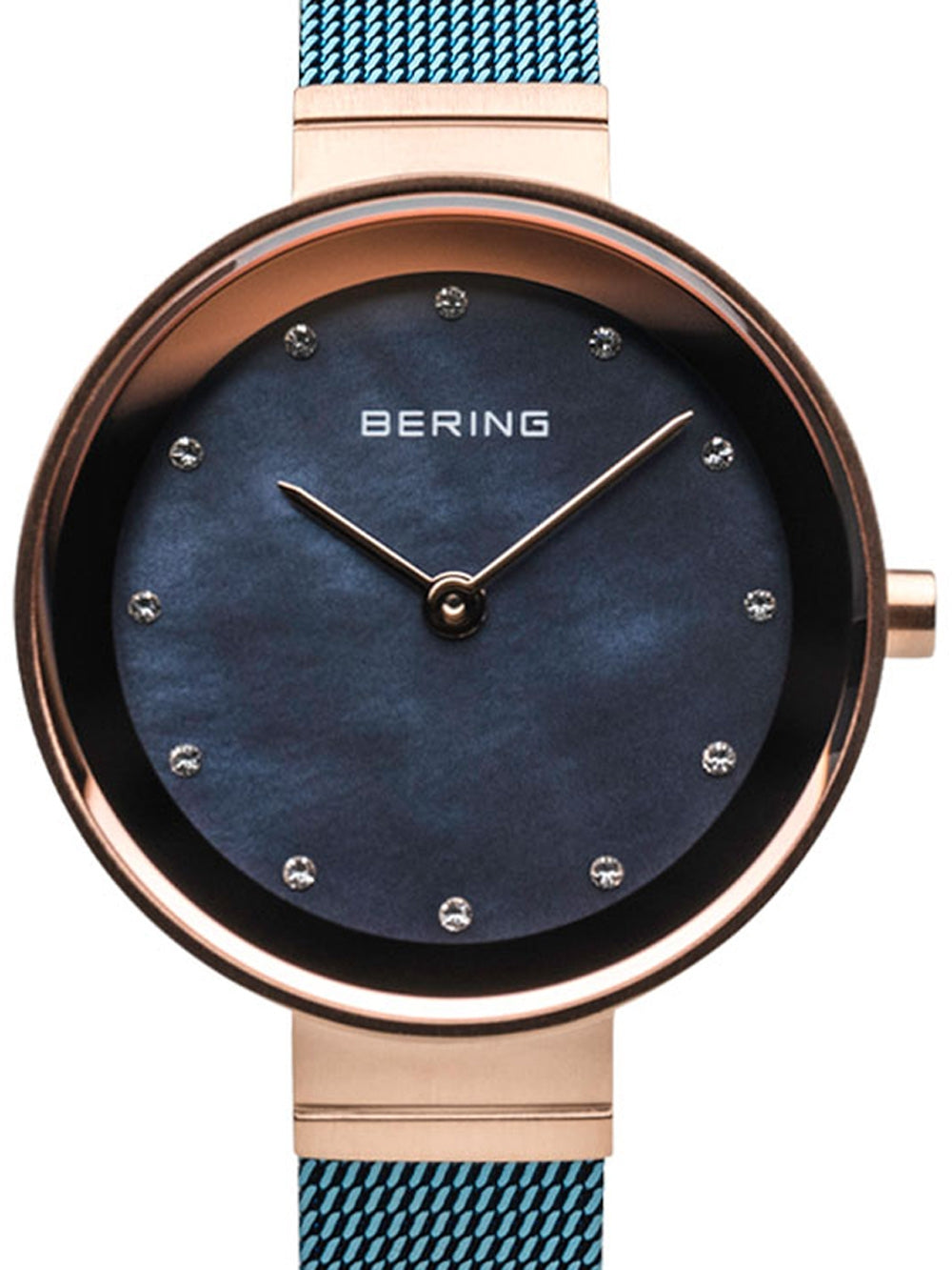 BERING 10128-368 Only Time Armbanduhr 28 mm Blau ansicht-3