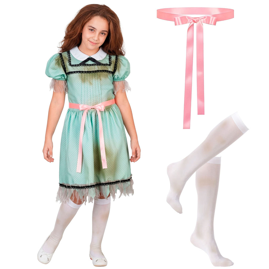 "BESESSEN" (Kleid, Gürtel, Strümpfe) – Detailansicht