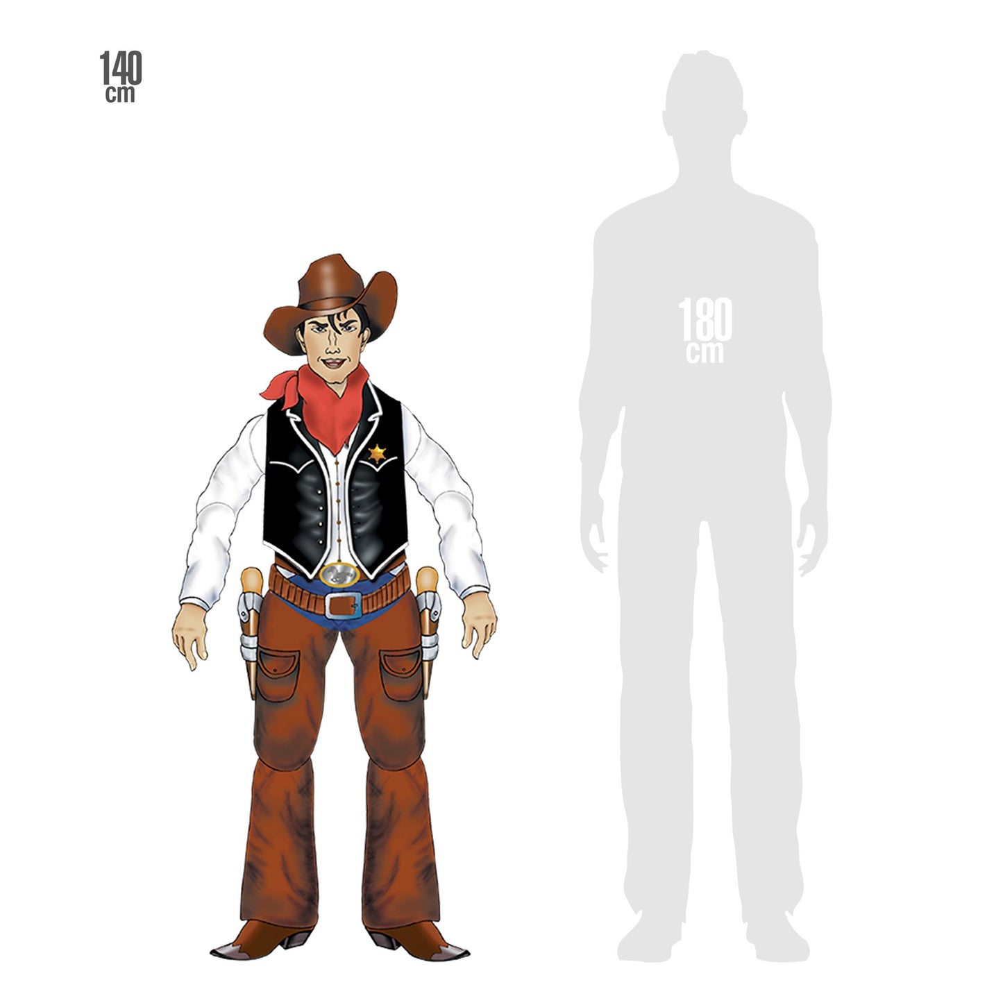 "BEWEGLICHER COWBOY" h 1,40 m – Ansicht 3