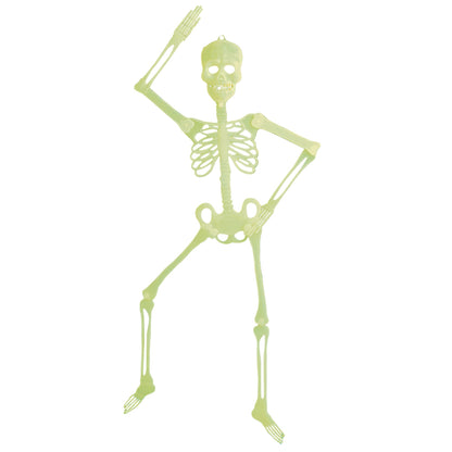 "BEWEGLICHES 3D GLOW IN THE DARK SKELETT 3D" 92 cm – Detailansicht