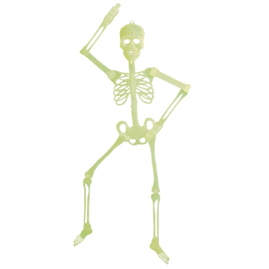 "BEWEGLICHES 3D GLOW IN THE DARK SKELETT 3D" 92 cm – Detailansicht