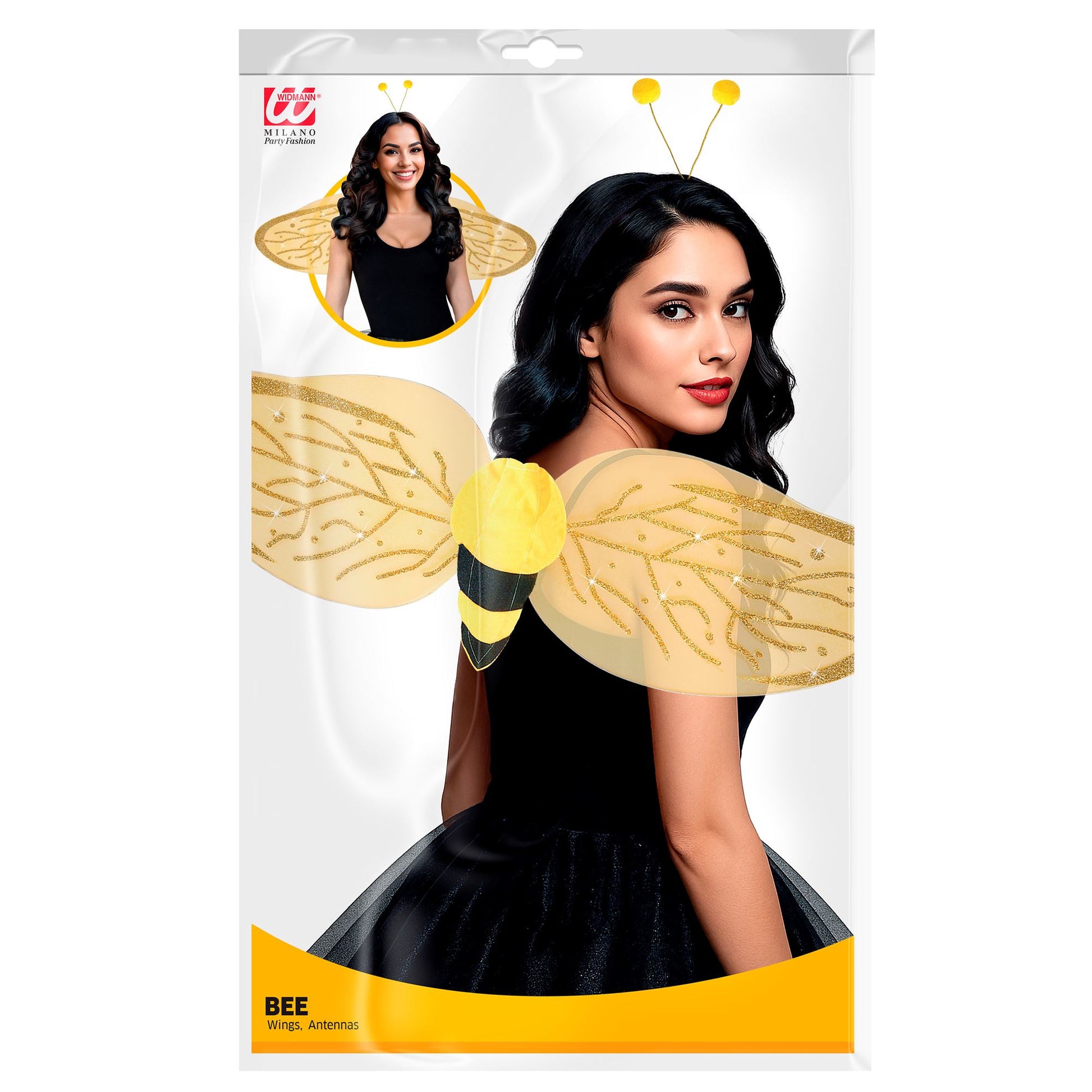 "BIENE" Dress-up Set (Flügel, Antennen) – Detailansicht