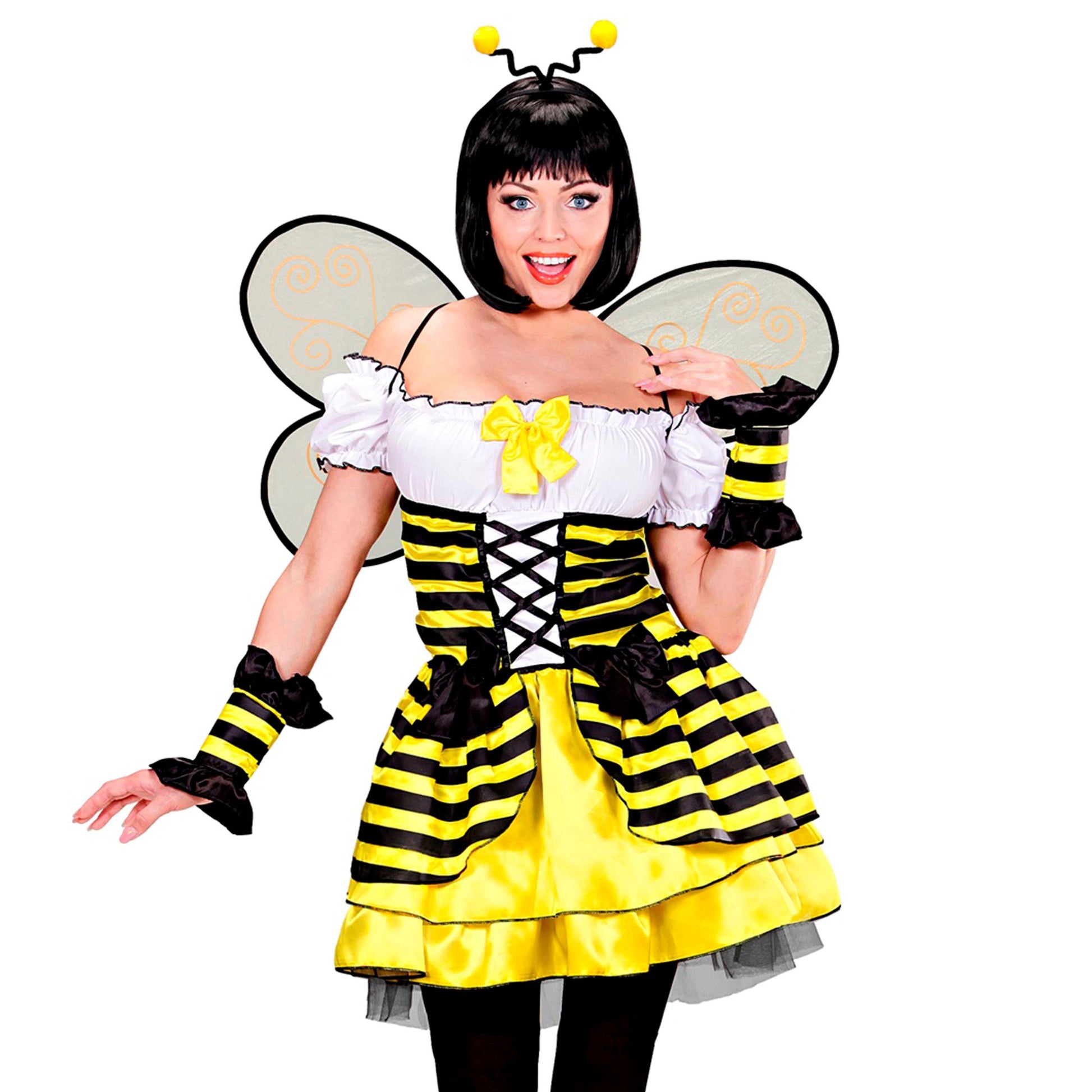 "BIENE" (Kleid, Armstulpen, Flügel, Antennen) – Vorderansicht