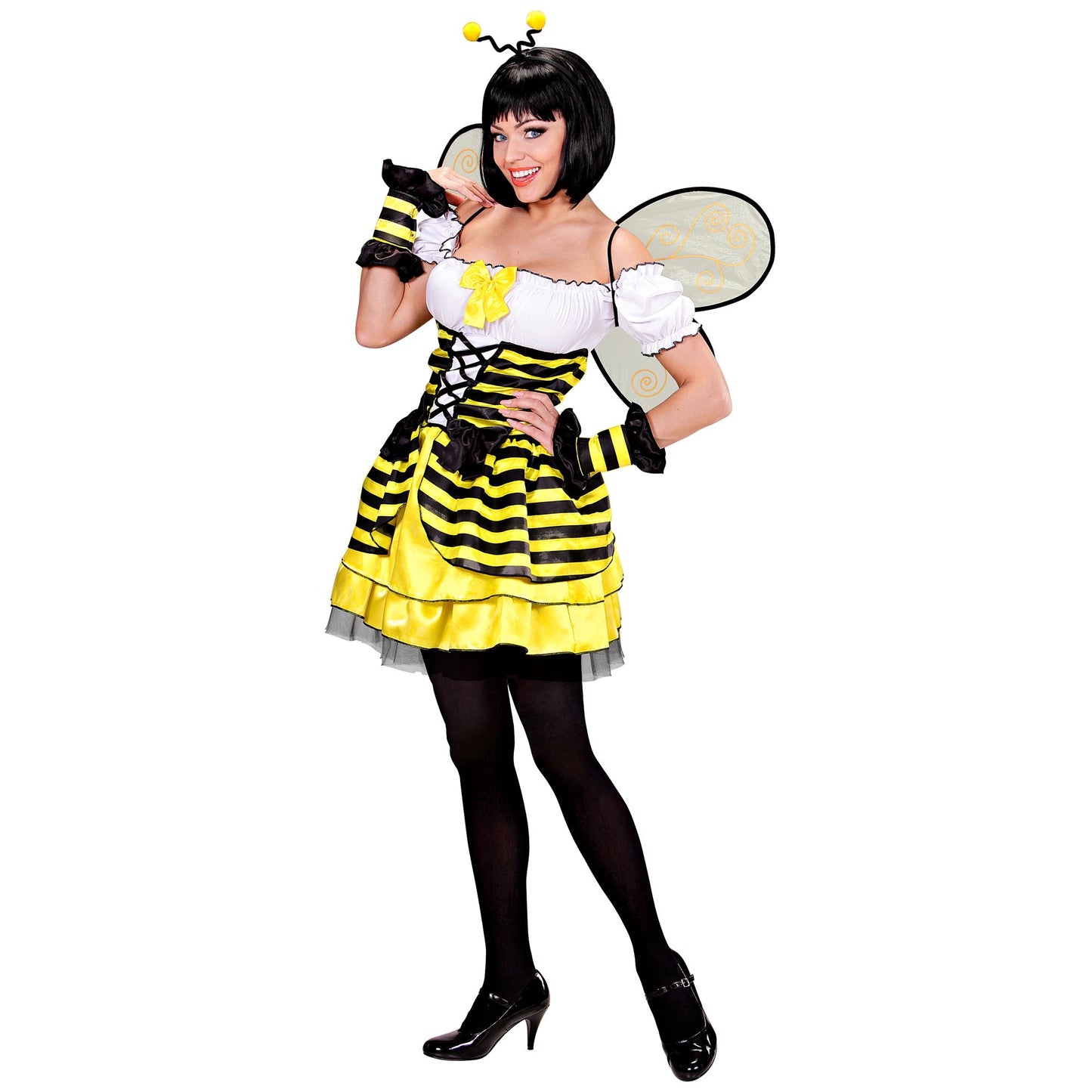 "BIENE" (Kleid, Armstulpen, Flügel, Antennen) – Detailansicht
