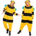 Widmann Biene Plüsch Kostüm Overall Onesie mit Kapuze Gelb – Produktansicht