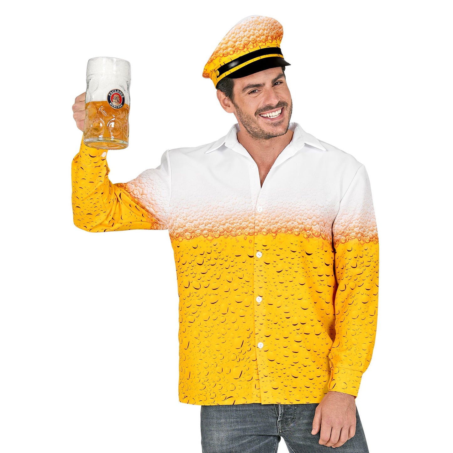 "BIERMANN" (Hemd, Mütze) – Detailansicht