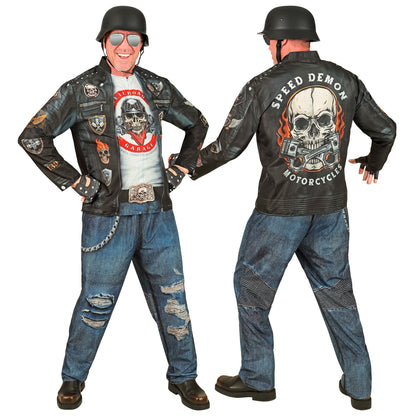 "BIKER FAST COSTUME" (Oberteil, Hose, Handschuhe) – Ansicht 3