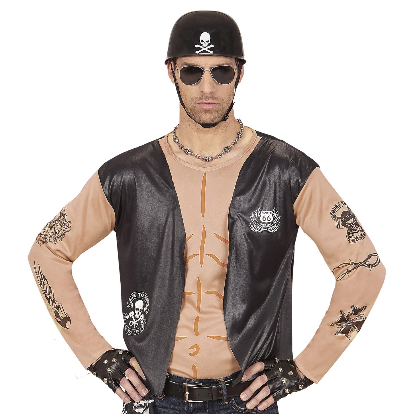 "BIKER" (T-Shirt mit Weste) – Vorderansicht