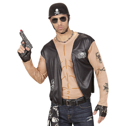 "BIKER" (T-Shirt mit Weste) – Detailansicht