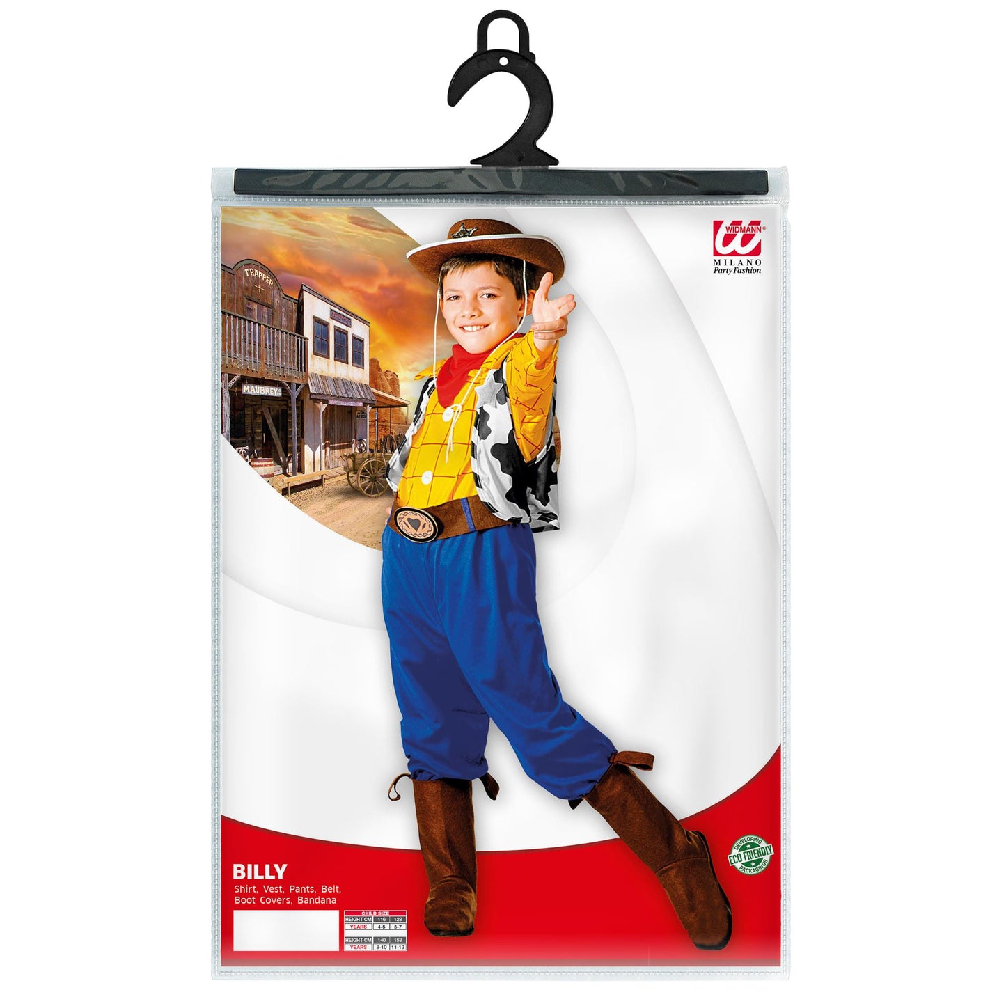 "BILLY" (Hemd, Weste, Hose, Gürtel, Überstiefel, Halstuch) – Detailansicht