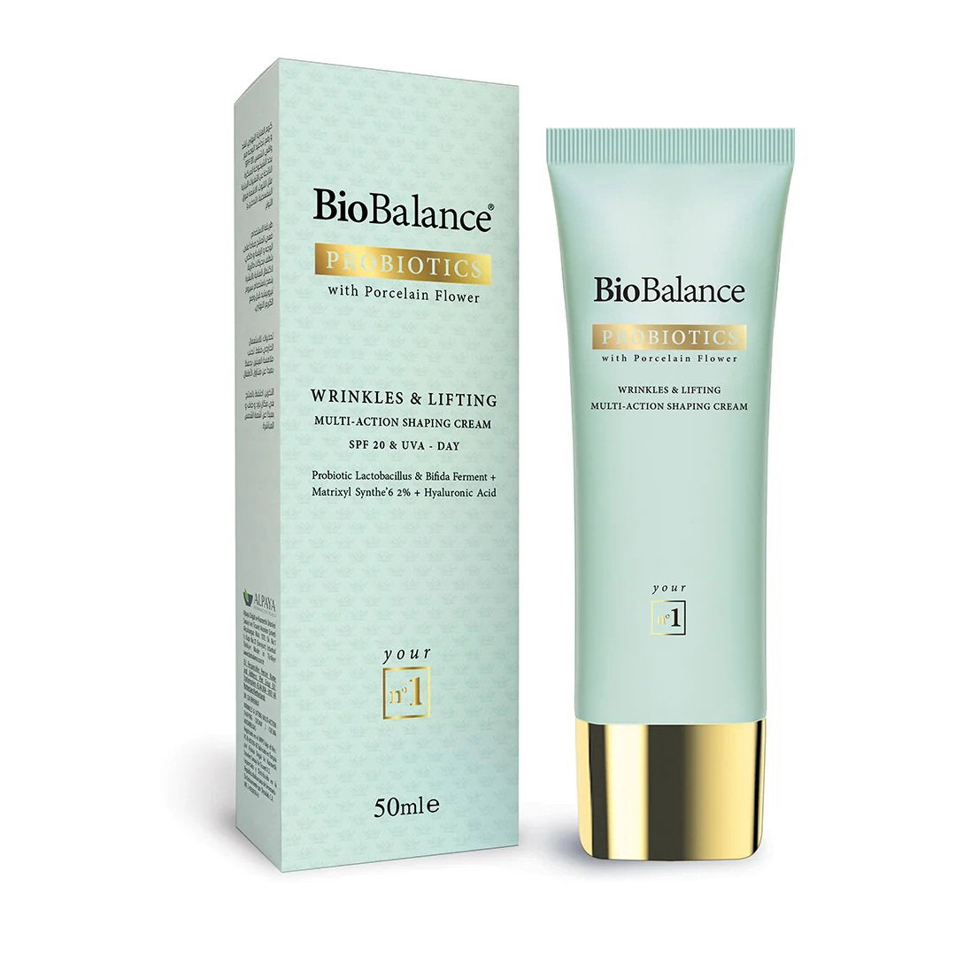 Bio Balance, Wrinkle & Lifting Multi-Action Shaping, Firming & Anti-Wrinkle, Tag, Sahne, Für Gesicht & Hals, SPF 20, 50 ml