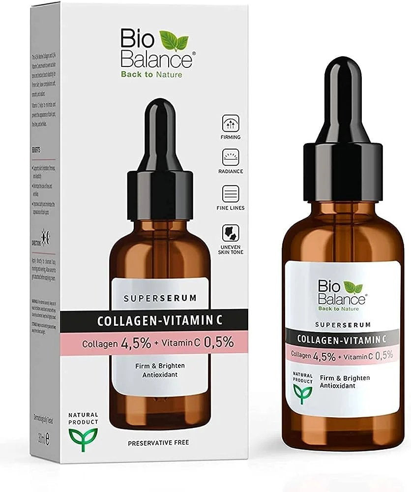 Bio Balance, Collagen-Vitamin C, Firming & Brightening, Tag & Nacht, Serum, Für das Gesicht, 30 ml