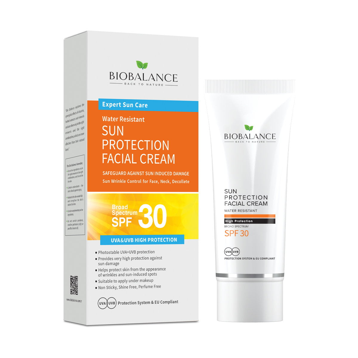 Bio Balance, Sun Protection, Anti-Falten, Vor dem Schminken, Sahne, Gesicht, SPF 30, 75 ml