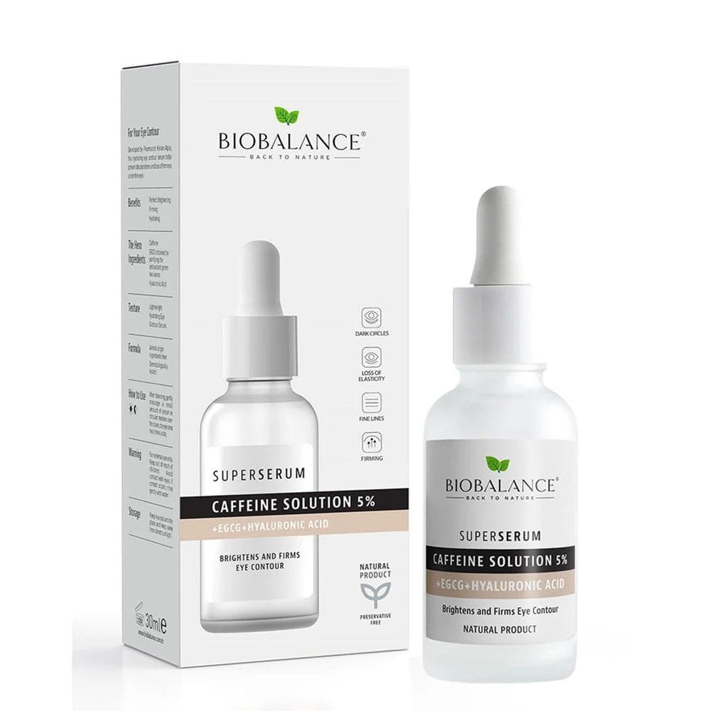Bio Balance, Caffeine Solution 5%, Hydrating & Firming & Brightening, Tag & Nacht, Augenserum, 30 ml