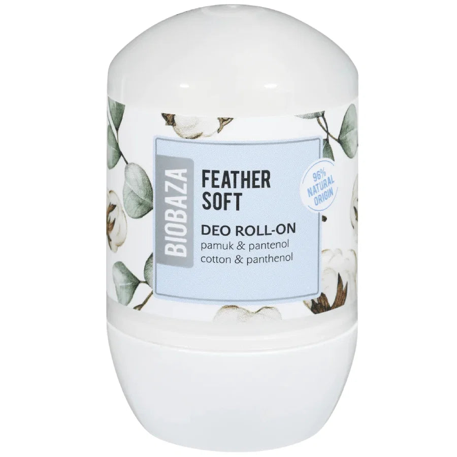 Biobaza, Feather Soft, Baumwolle, Antitranspirant, Deodorant-Roll-On, Für Frauen, 50 ml