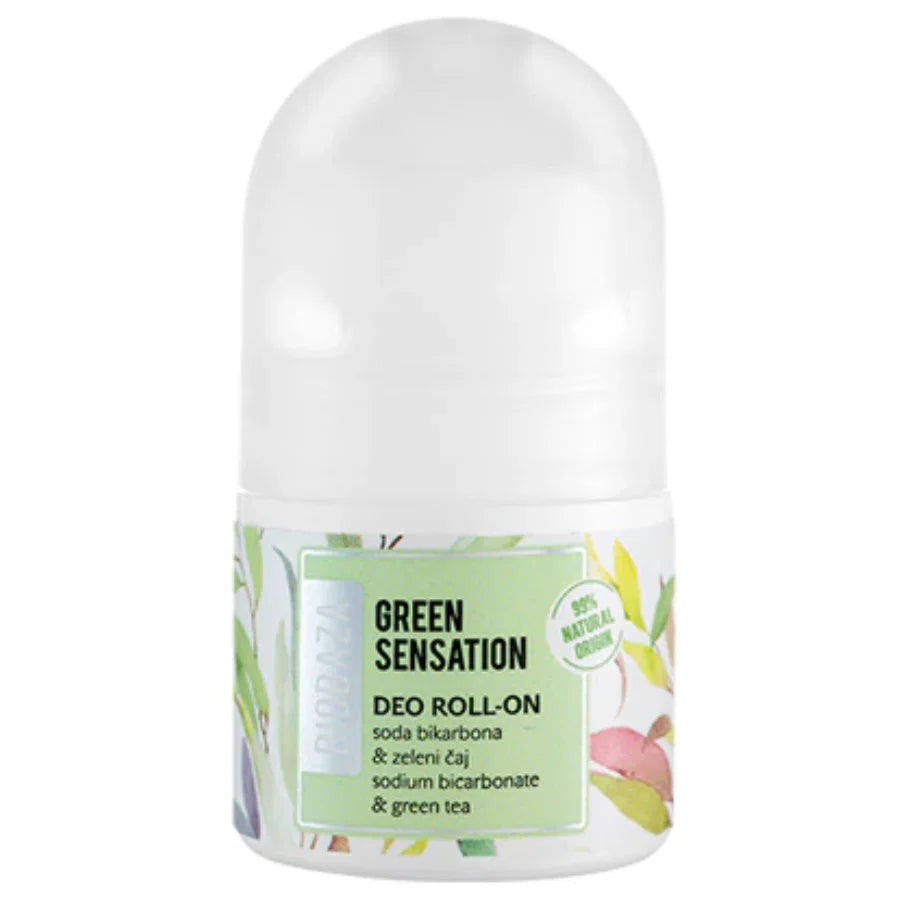 Biobaza, Green Sensation, Alkoholfrei, Erfrischend, Grün, Deodorant-Roll-On, Für Frauen, 20 ml