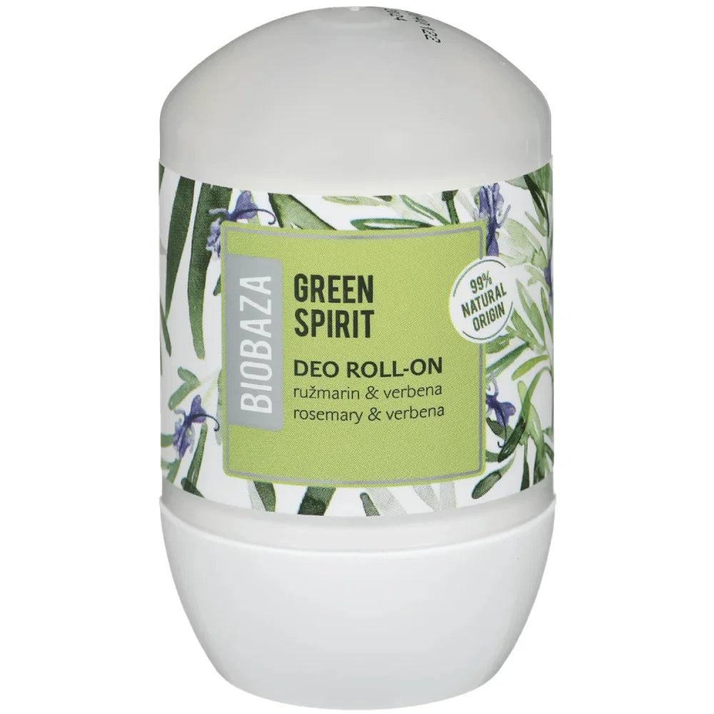Biobaza, Green Spirit, Natürliche Inhaltsstoffe, Erfrischend, Grün, Deodorant-Roll-On, Für Frauen, 50 ml
